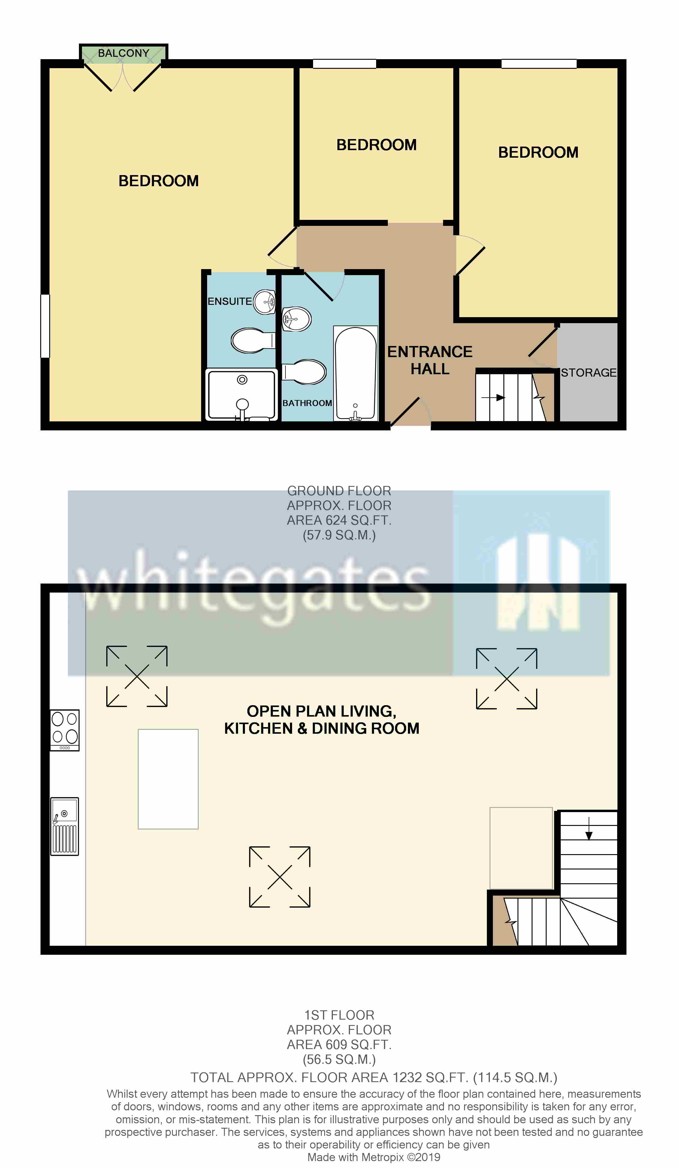 Whitegates Hemsworth 3 bedroom Flat SSTC in Empire House 
