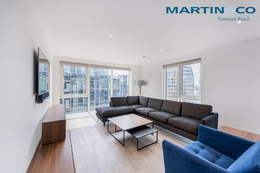 Martin & Co Battersea Reach 3 bedroom Apartment Let in Meridian House, Battersea Reach